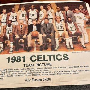 1981 CELTICS Team Picture from The Boston Globe